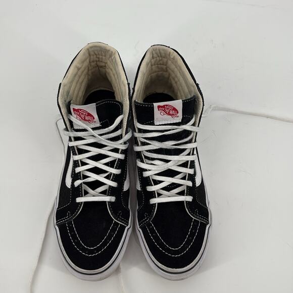 Vans Black and White High-Top Lace Up Sneakers Size 7 / Womens 8.5 - Picture 8 of 16